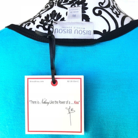 🆕Bisou Bisou Michelle Bohbot Cold Shoulder Dress - Picture 2 of 8